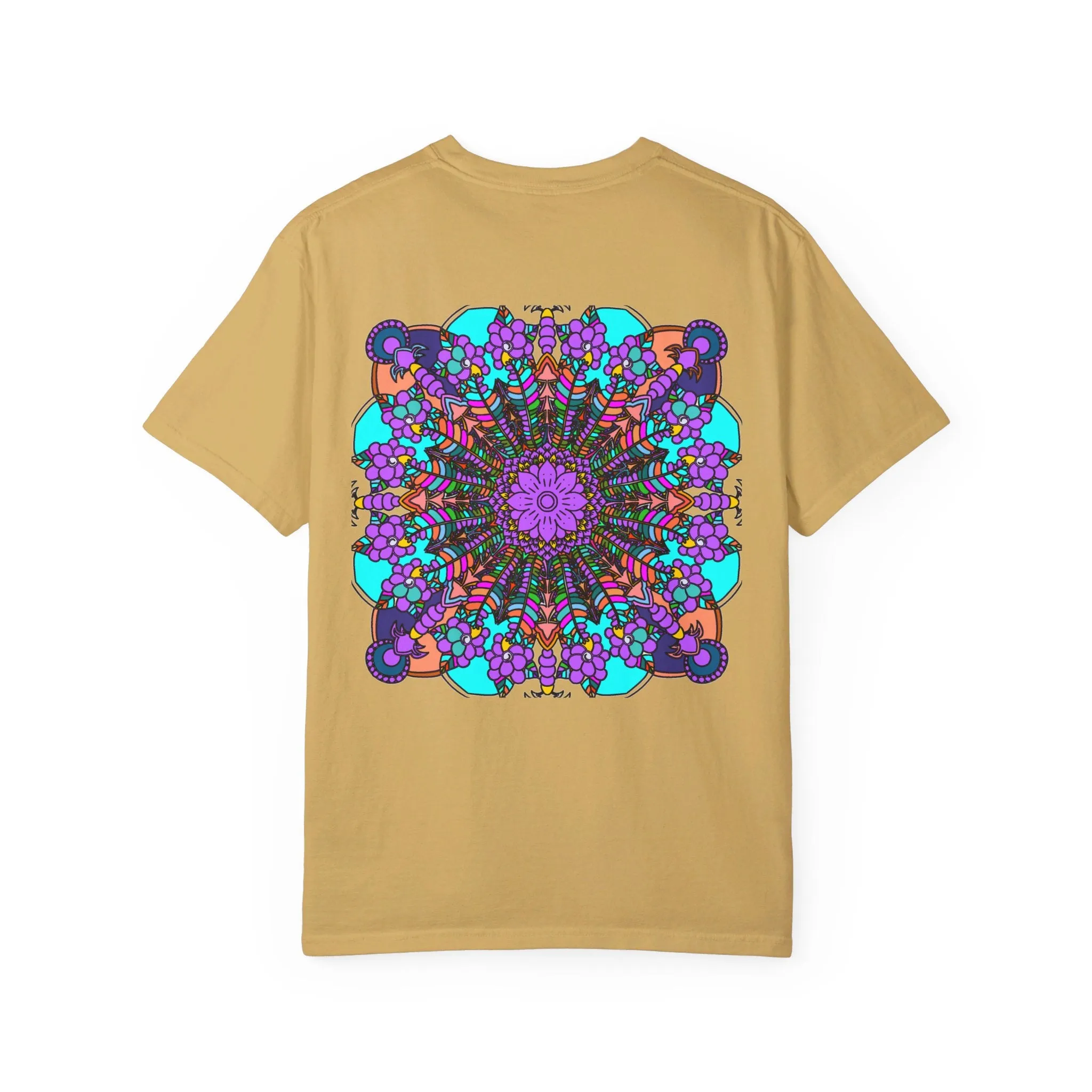 Handmade Mandala Design T-Shirt - 100% Ring-Spun Cotton