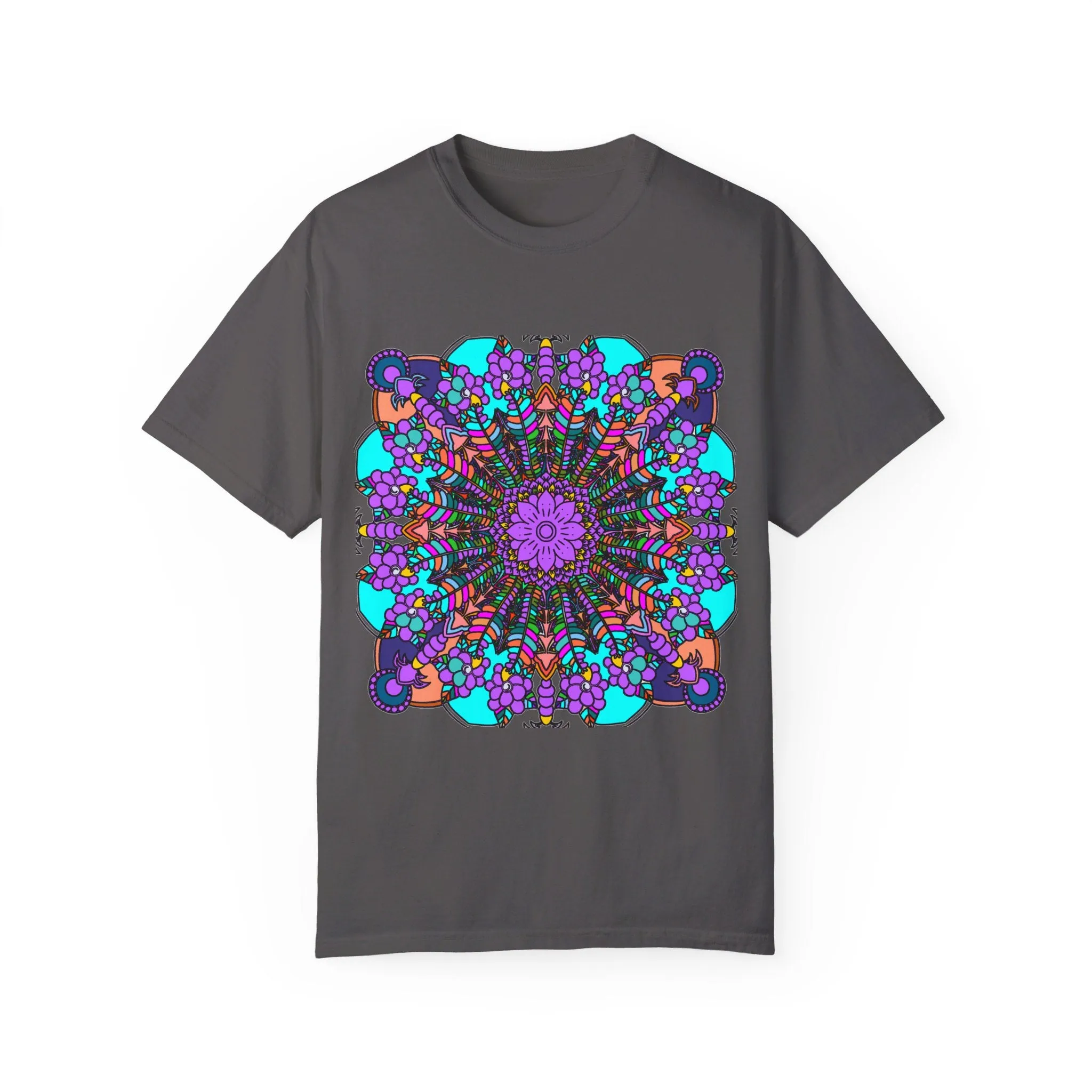 Handmade Mandala Design T-Shirt - 100% Ring-Spun Cotton