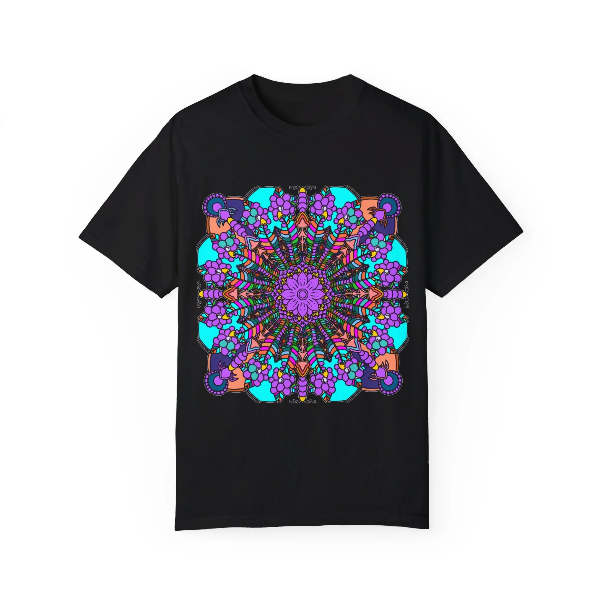 Handmade Mandala Design T-Shirt - 100% Ring-Spun Cotton