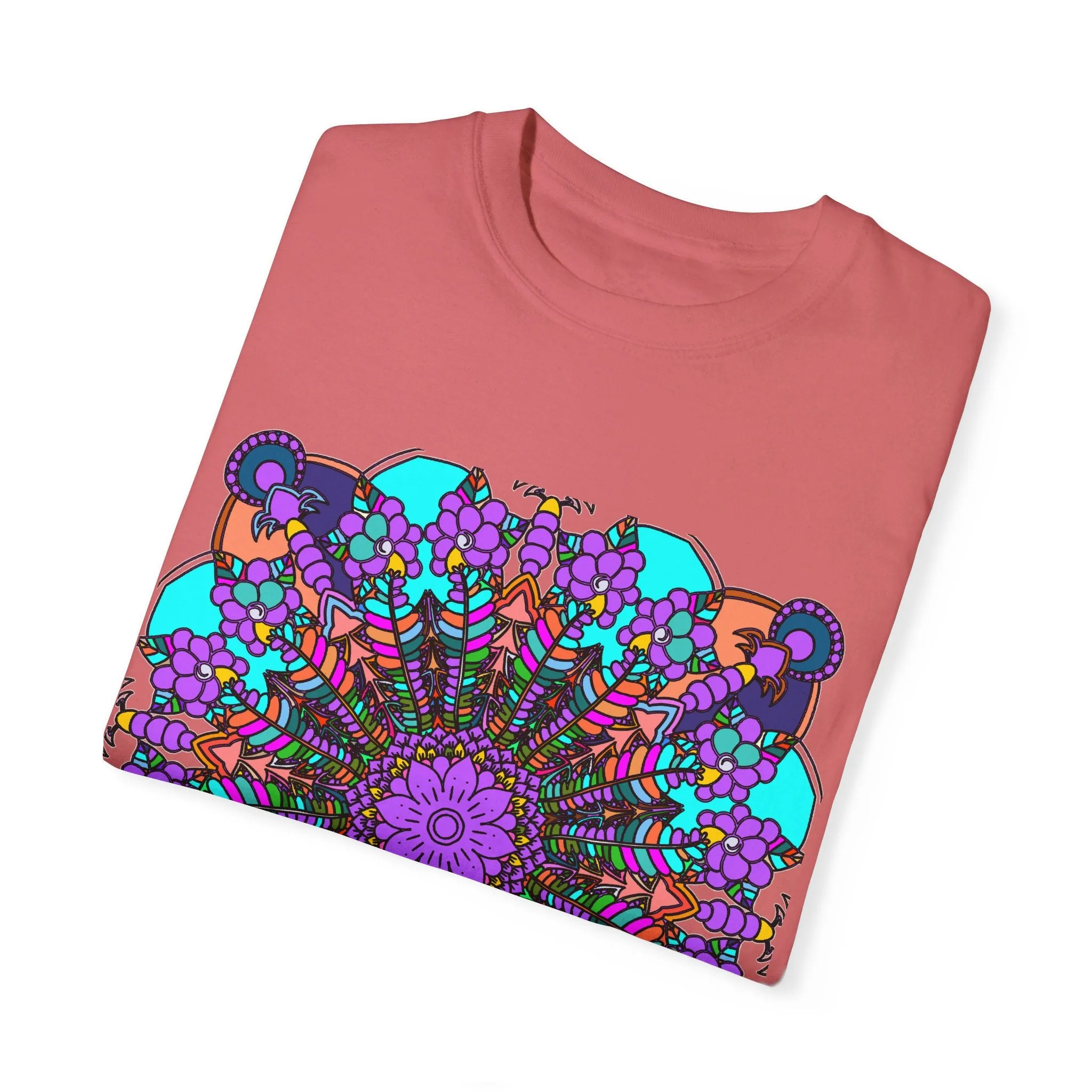 Handmade Mandala Design T-Shirt - 100% Ring-Spun Cotton