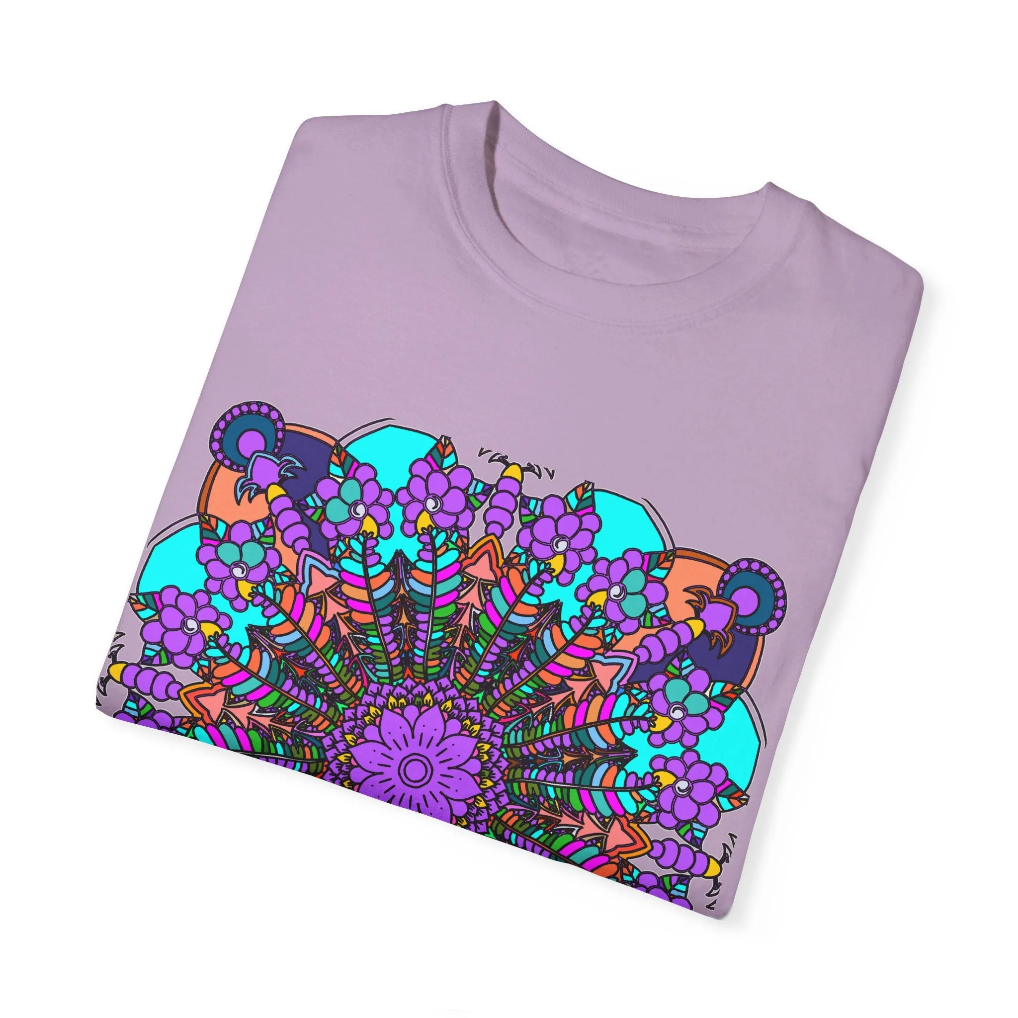 Handmade Mandala Design T-Shirt - 100% Ring-Spun Cotton