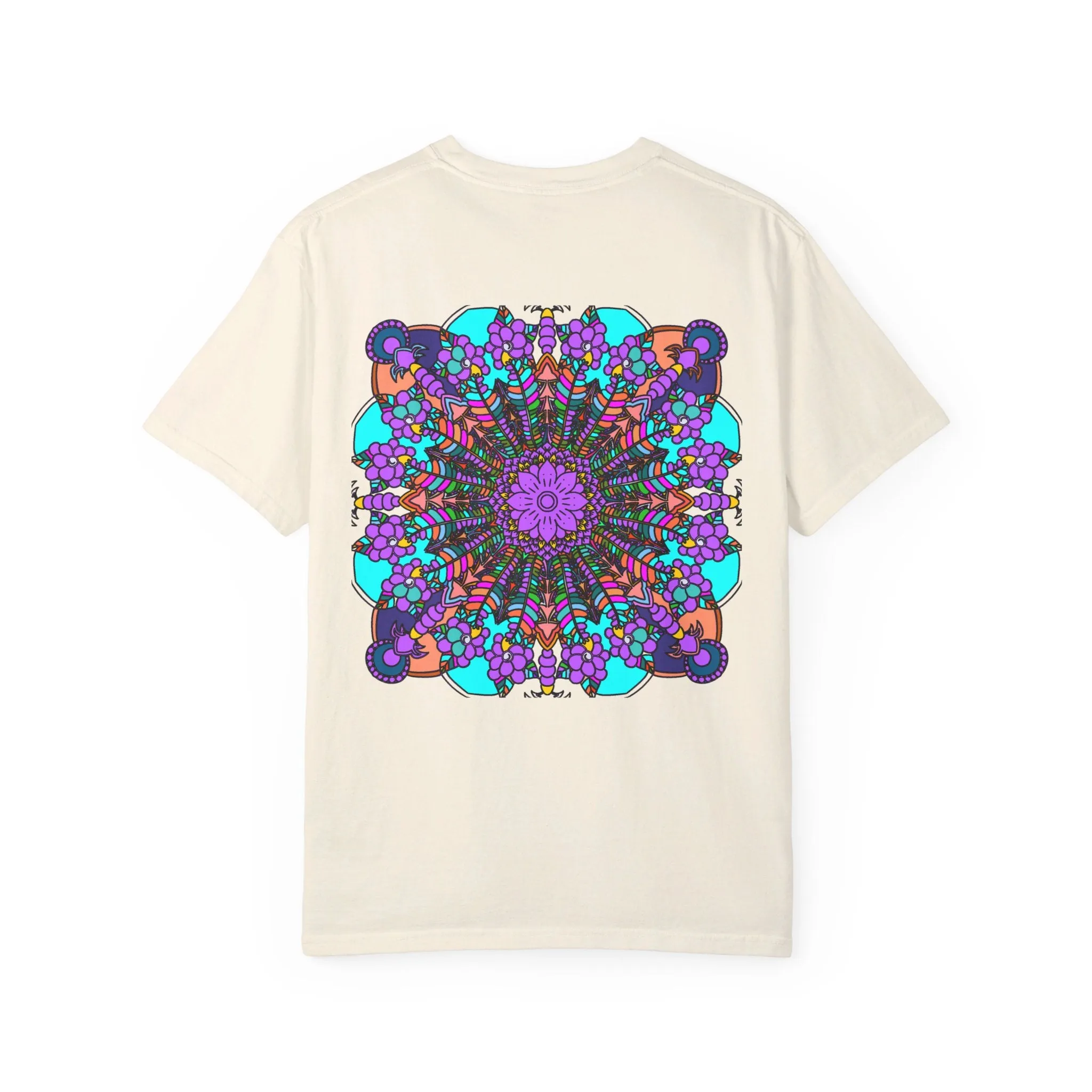 Handmade Mandala Design T-Shirt - 100% Ring-Spun Cotton