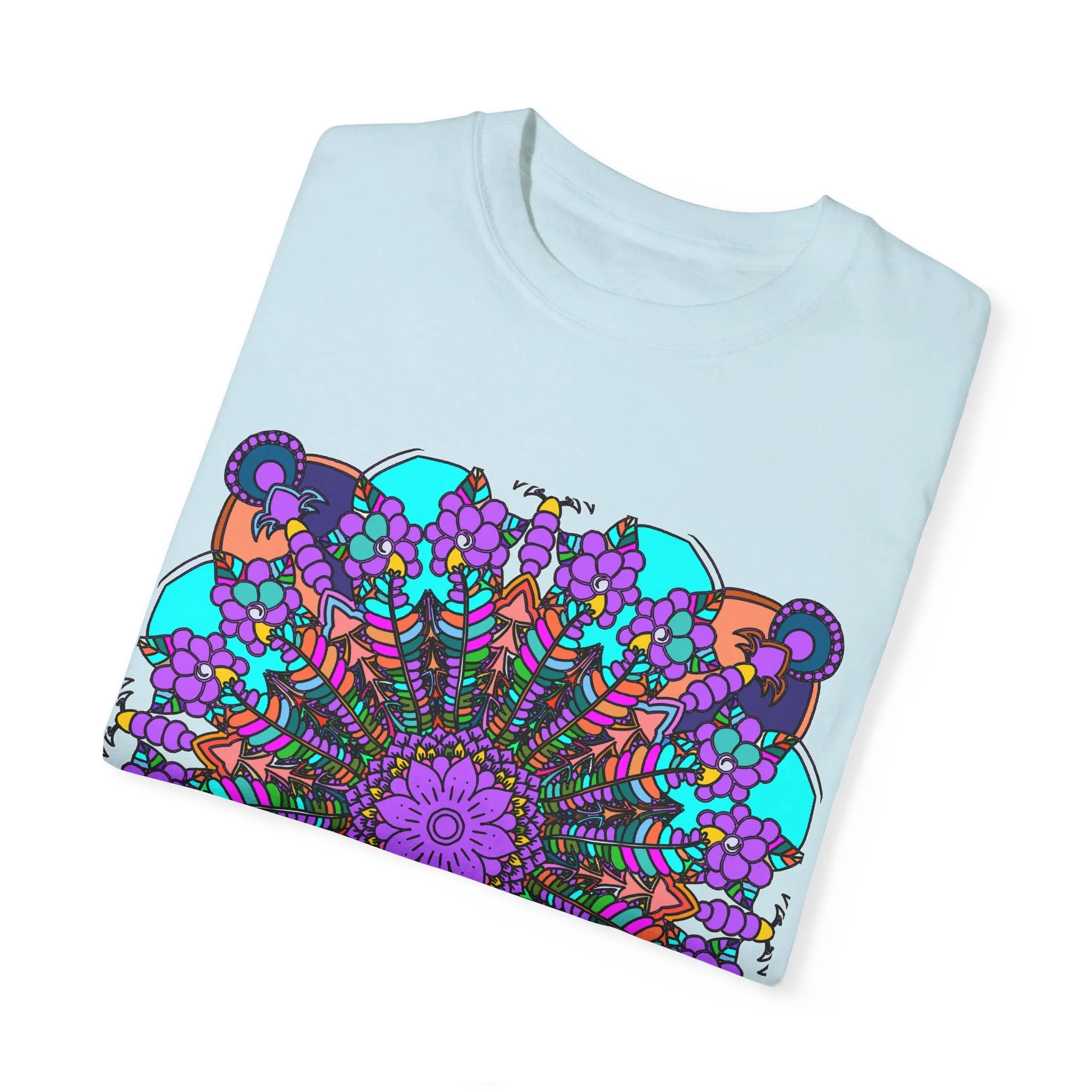 Handmade Mandala Design T-Shirt - 100% Ring-Spun Cotton