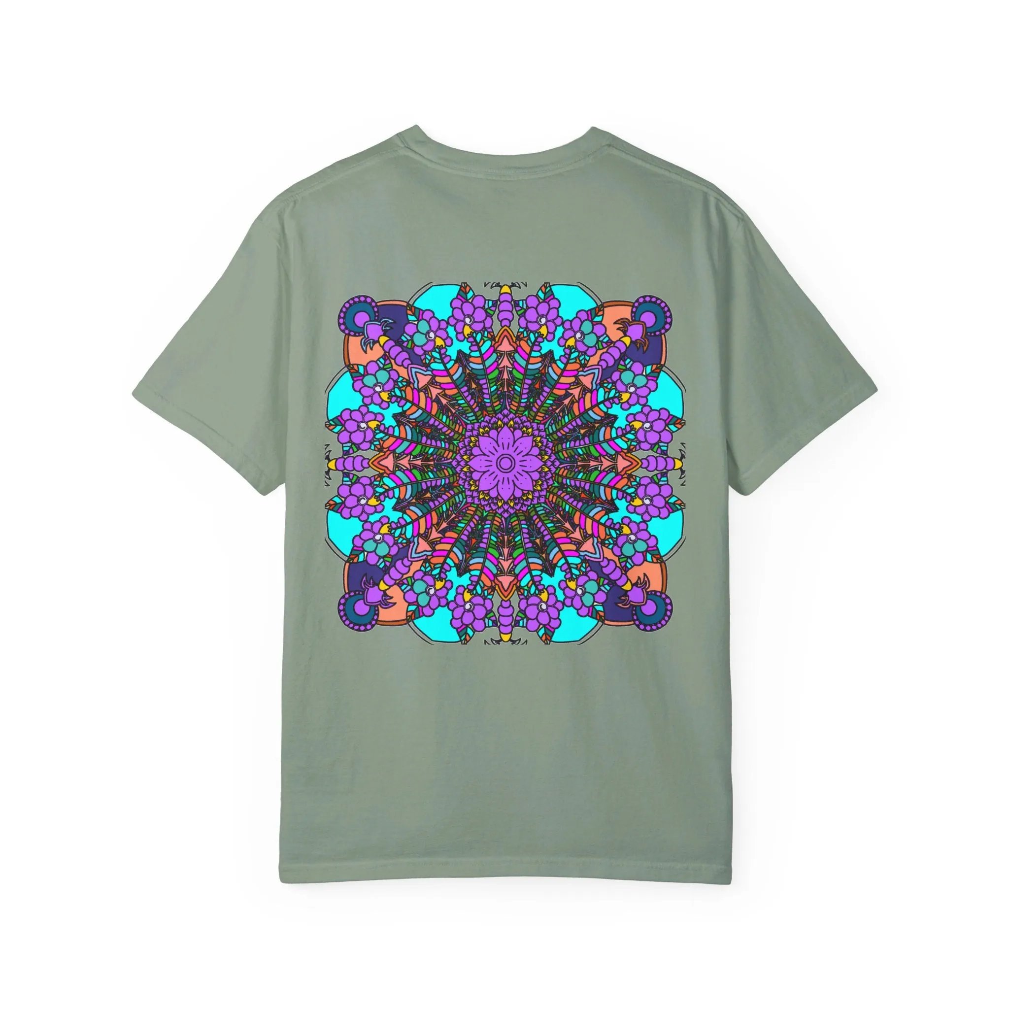 Handmade Mandala Design T-Shirt - 100% Ring-Spun Cotton