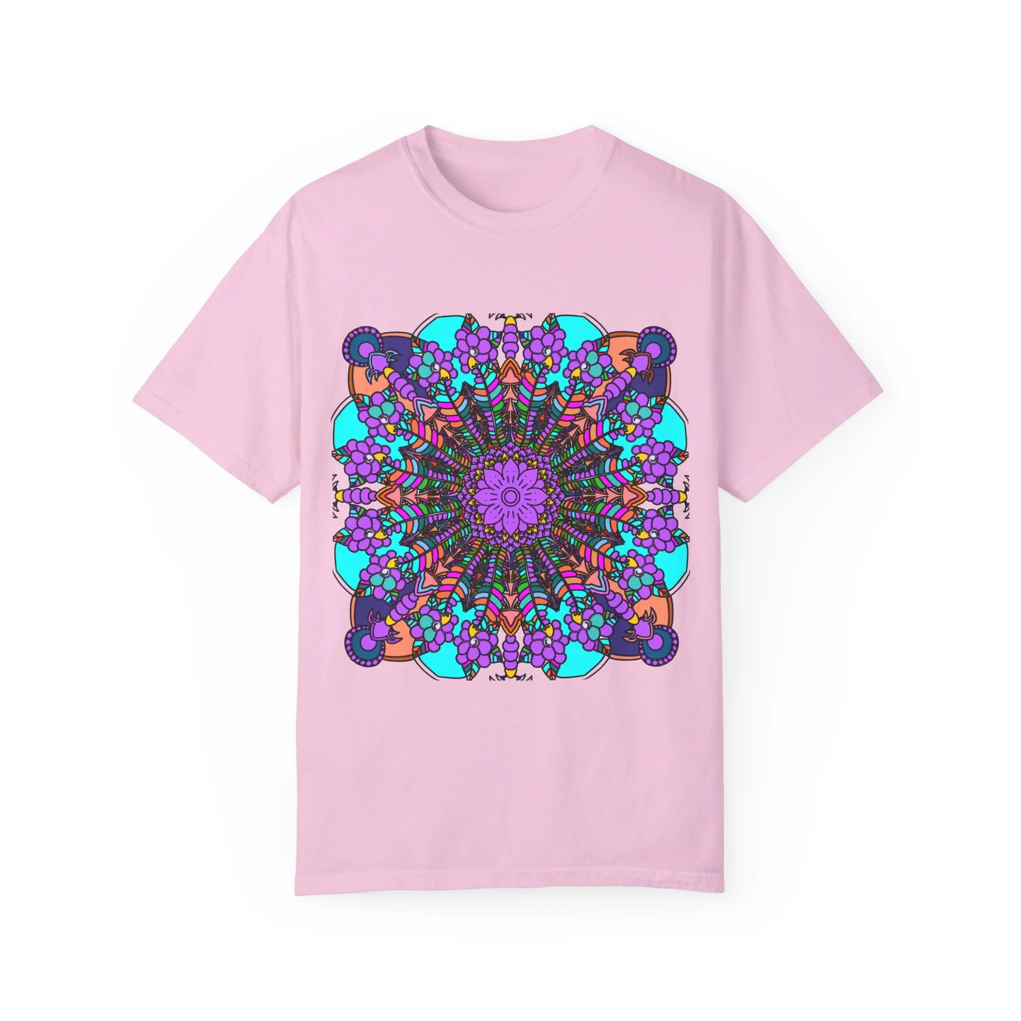 Handmade Mandala Design T-Shirt - 100% Ring-Spun Cotton