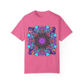 Handmade Mandala Design T-Shirt - 100% Ring-Spun Cotton