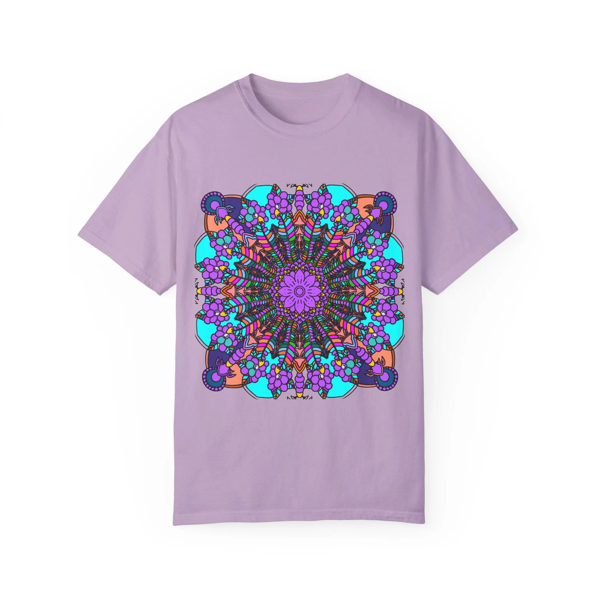 Handmade Mandala Design T-Shirt - 100% Ring-Spun Cotton