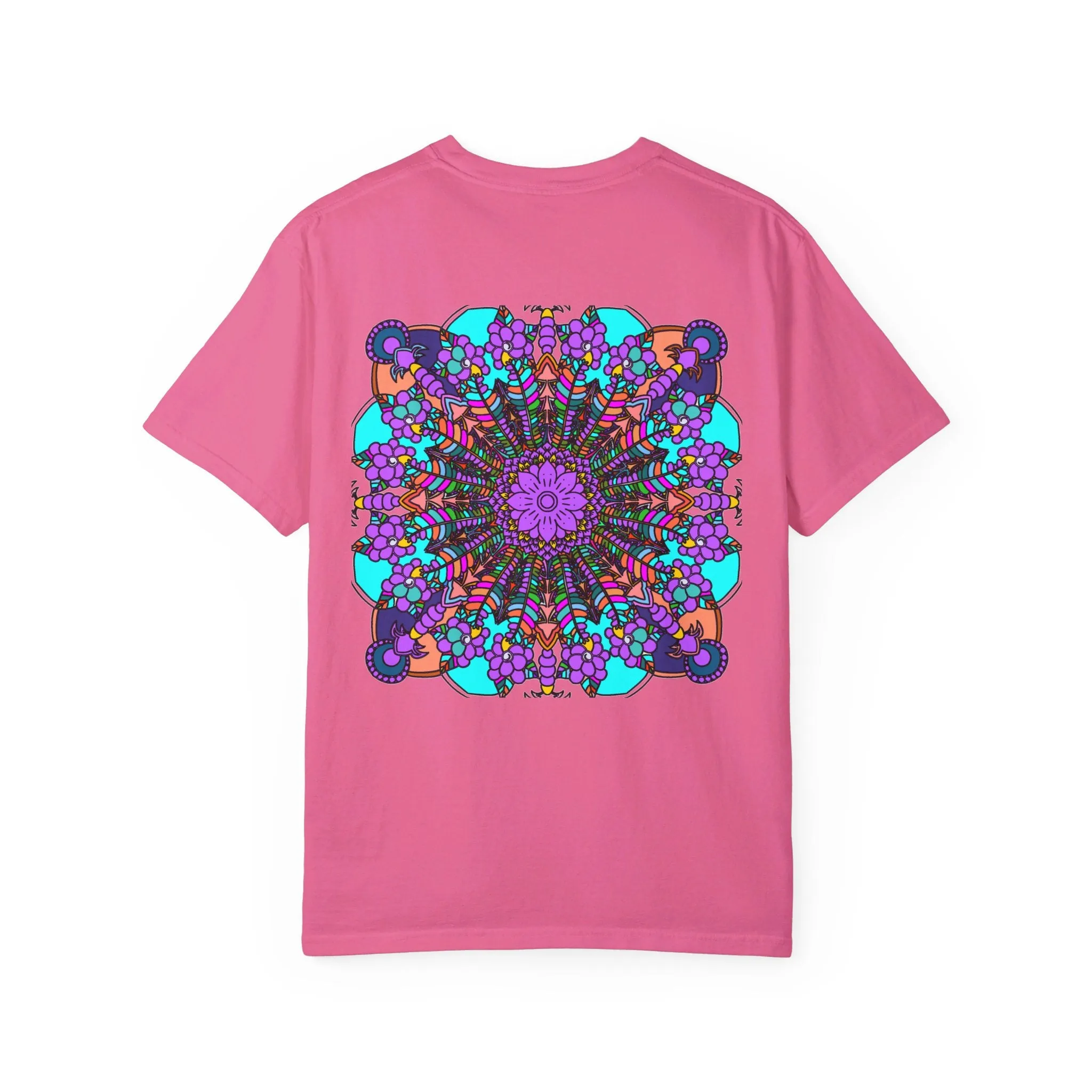 Handmade Mandala Design T-Shirt - 100% Ring-Spun Cotton