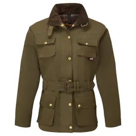 HAVANA WOMAN'S GREEN WAX COTTON MOTORCYCLE JACKET
