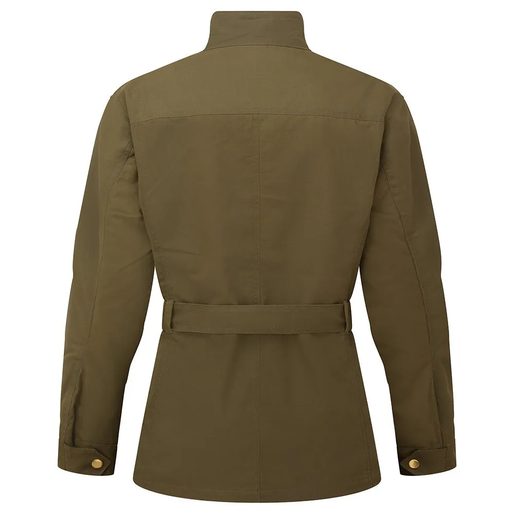 HAVANA WOMAN'S GREEN WAX COTTON MOTORCYCLE JACKET