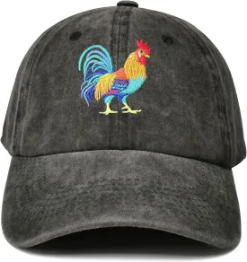 Hepandy Embroidered Rooster Hats