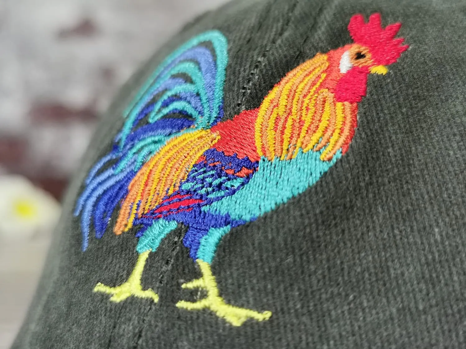 Hepandy Embroidered Rooster Hats
