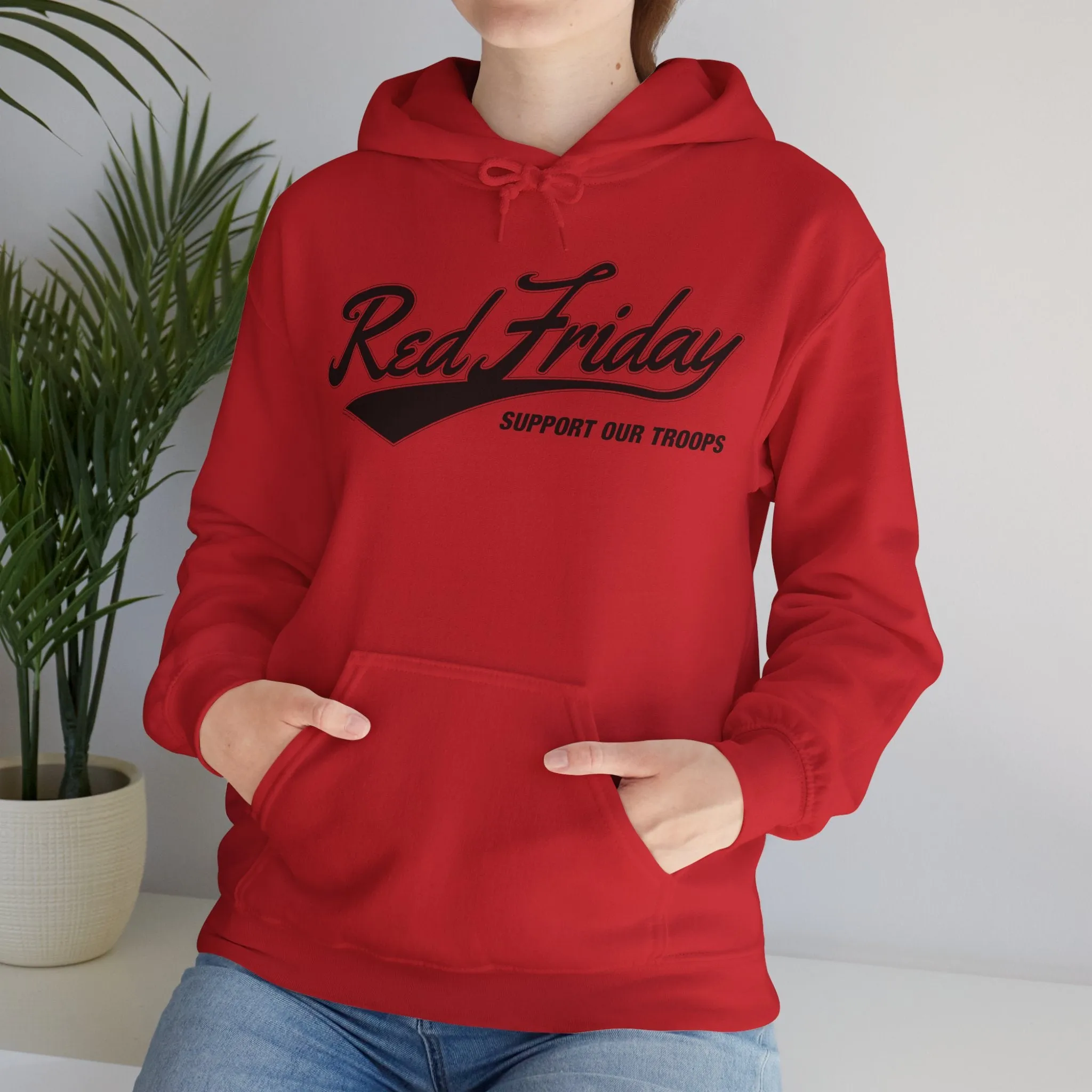 Hoodie: Red Friday Support Our Troops