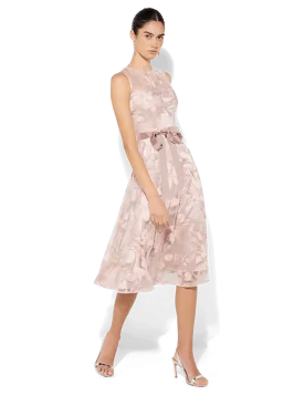 Jean Petal Embroidered Dress