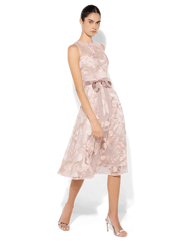 Jean Petal Embroidered Dress