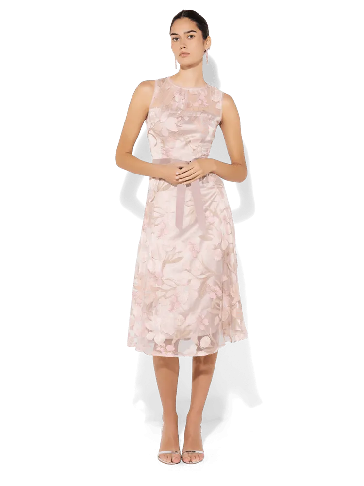 Jean Petal Embroidered Dress