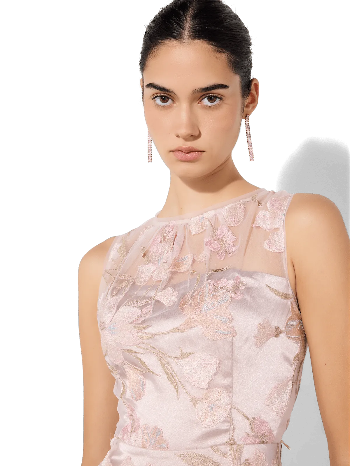 Jean Petal Embroidered Dress