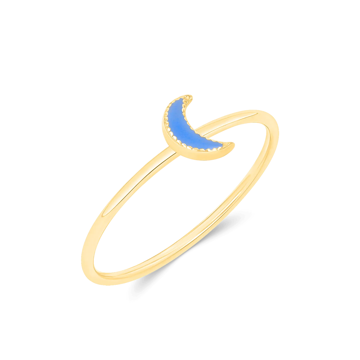 Kids Enamel Moon Ring