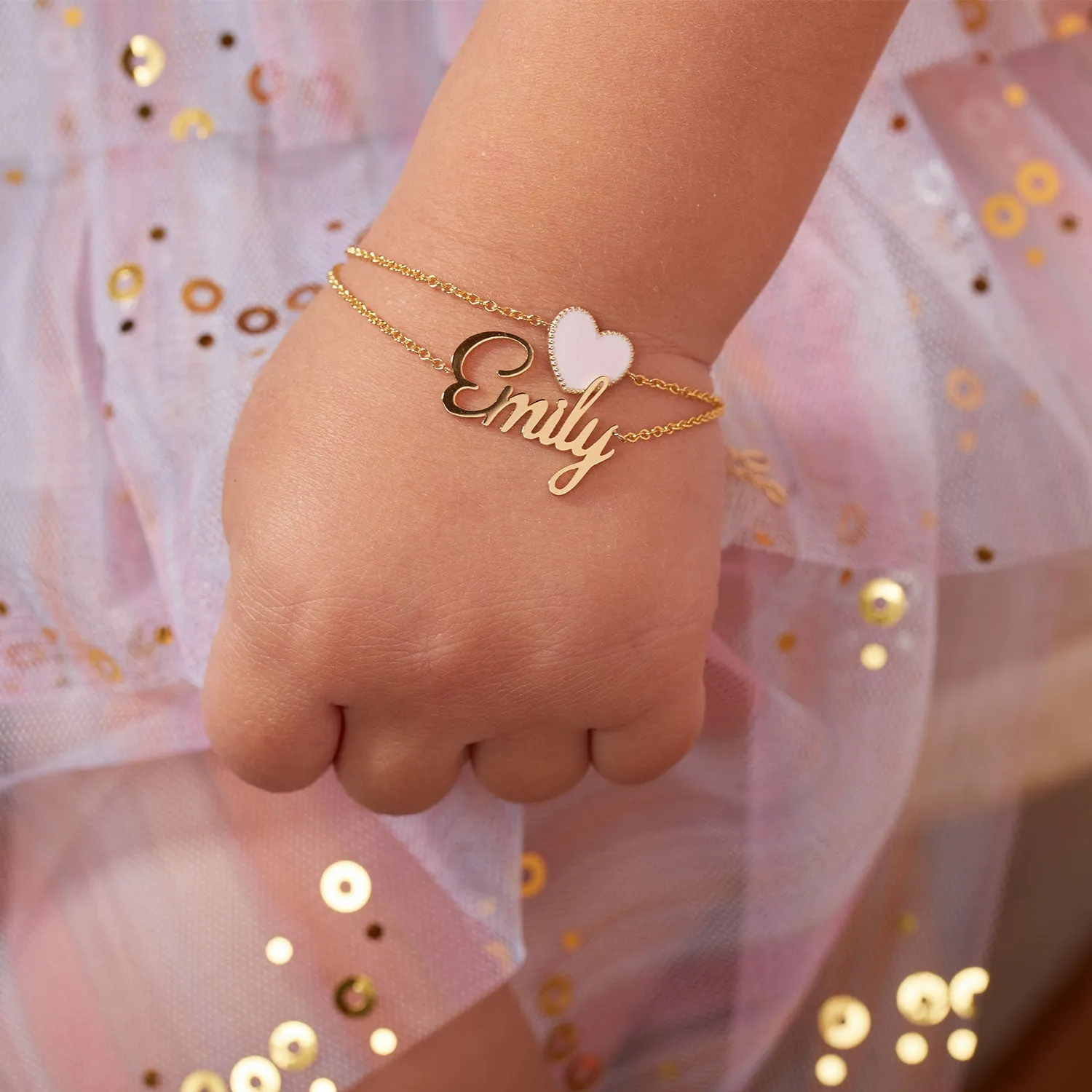 Kids Heart Enamel Bracelet