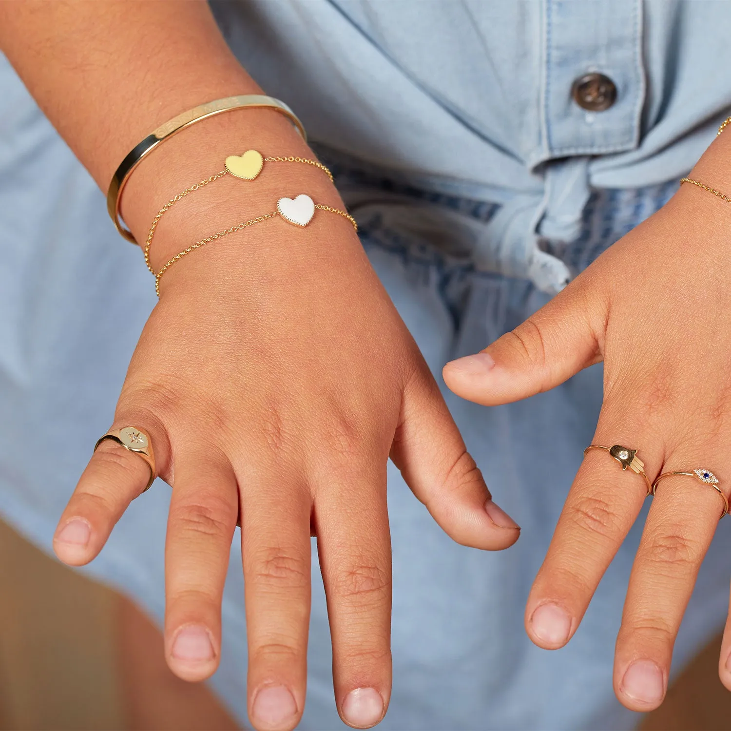 Kids Heart Enamel Bracelet