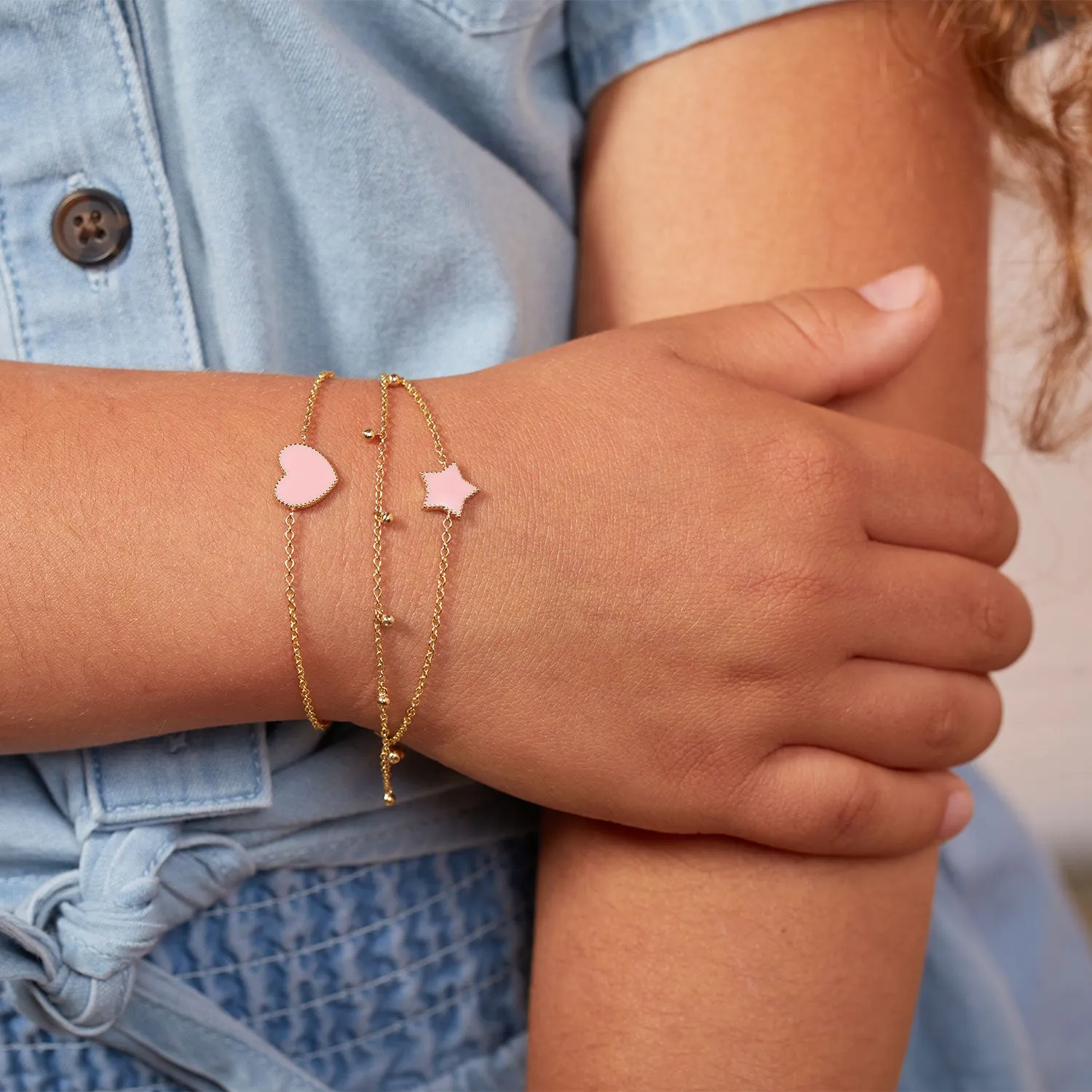 Kids Heart Enamel Bracelet
