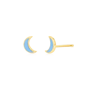 Kids Moon Enamel Earrings