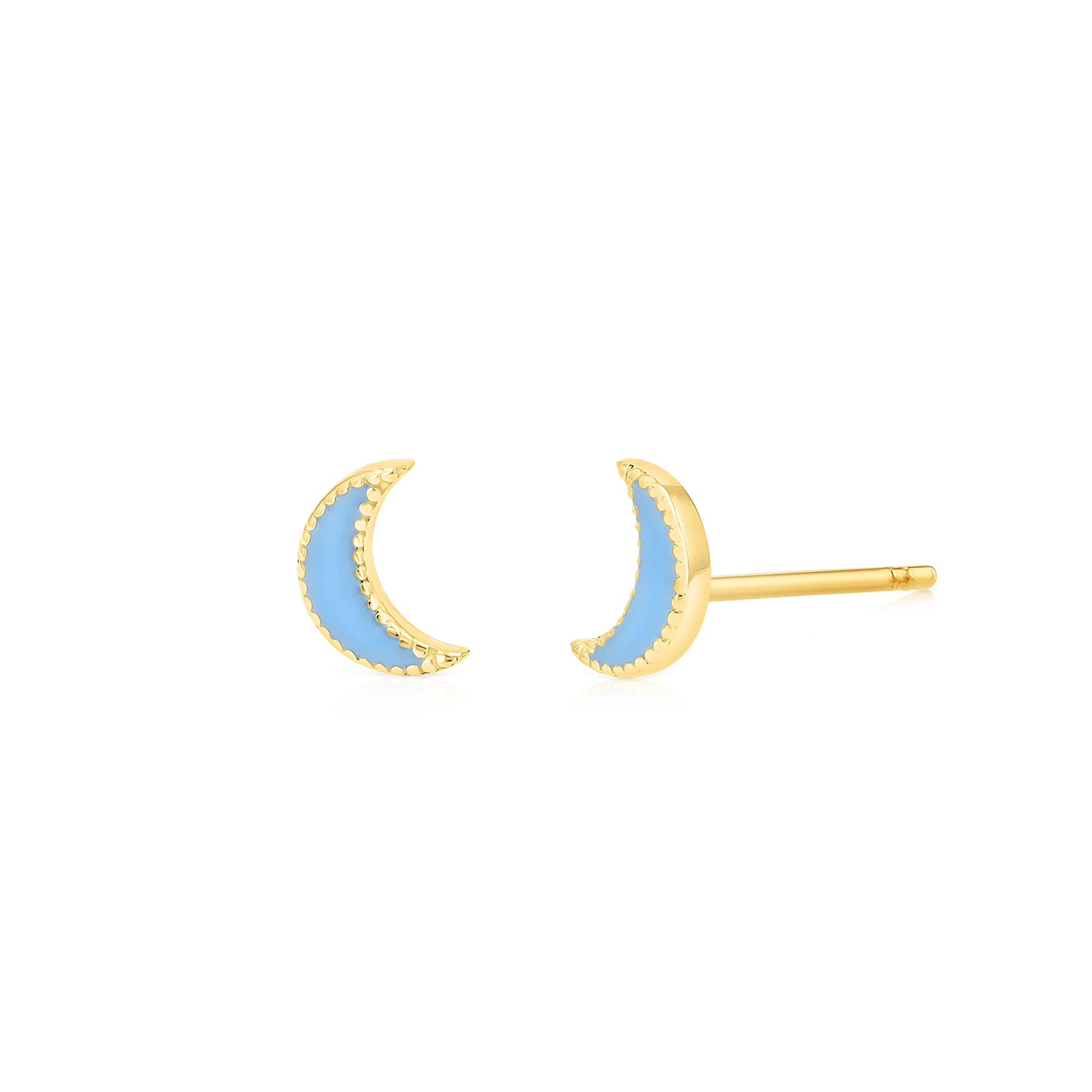Kids Moon Enamel Earrings