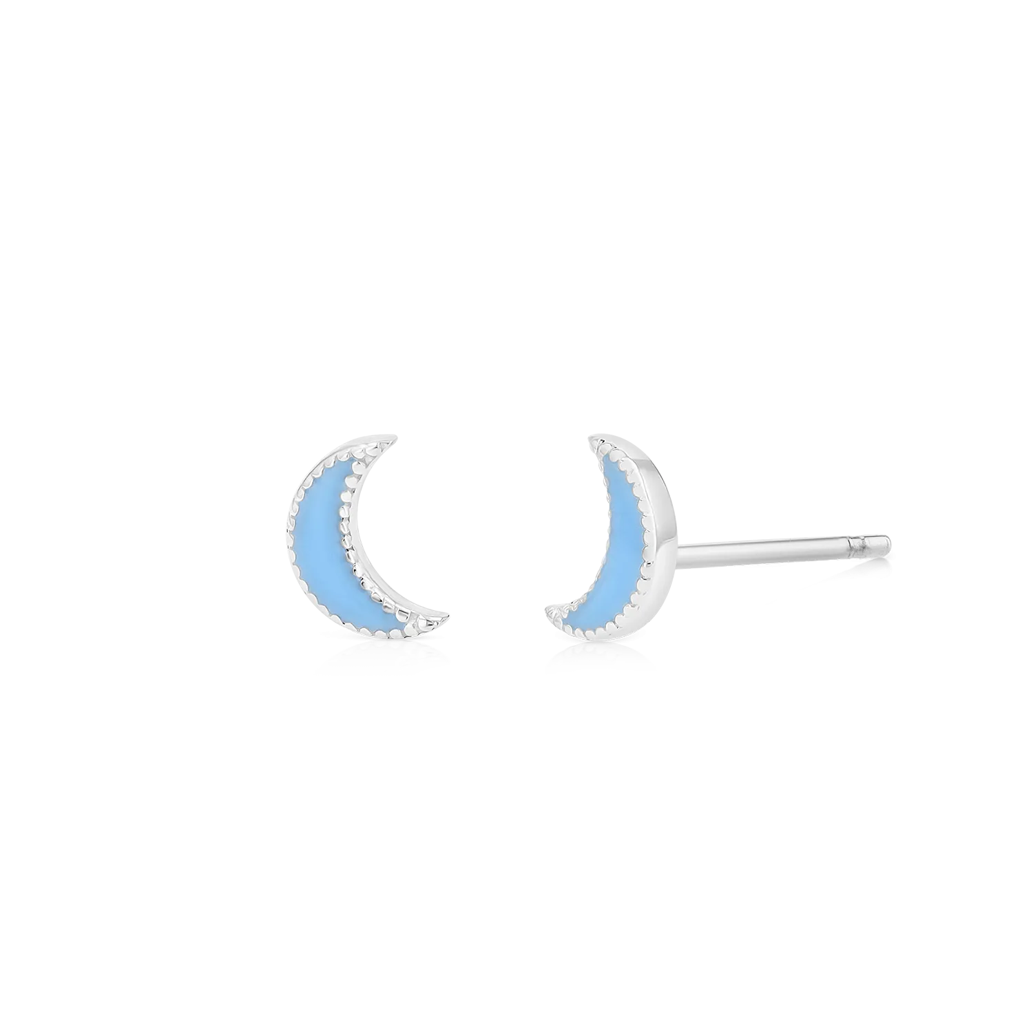 Kids Moon Enamel Earrings