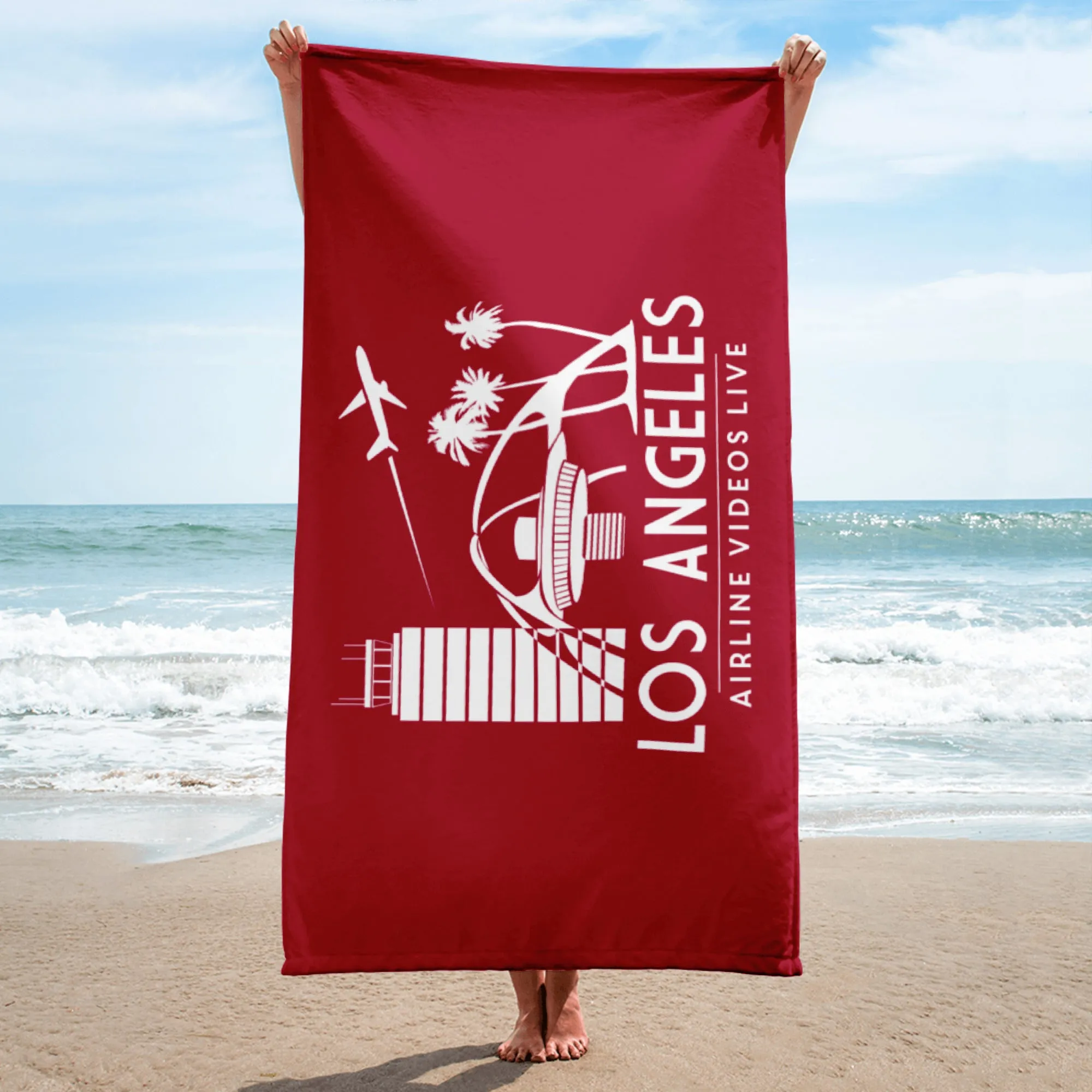 LOS ANGELES RETRO (RED) Towel