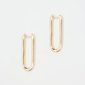 Lyla Gold Oval Hoop Earrings