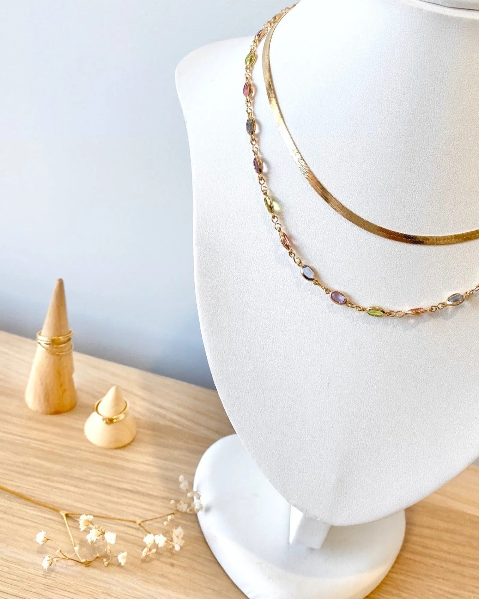 Margaret colourful Gold Necklace