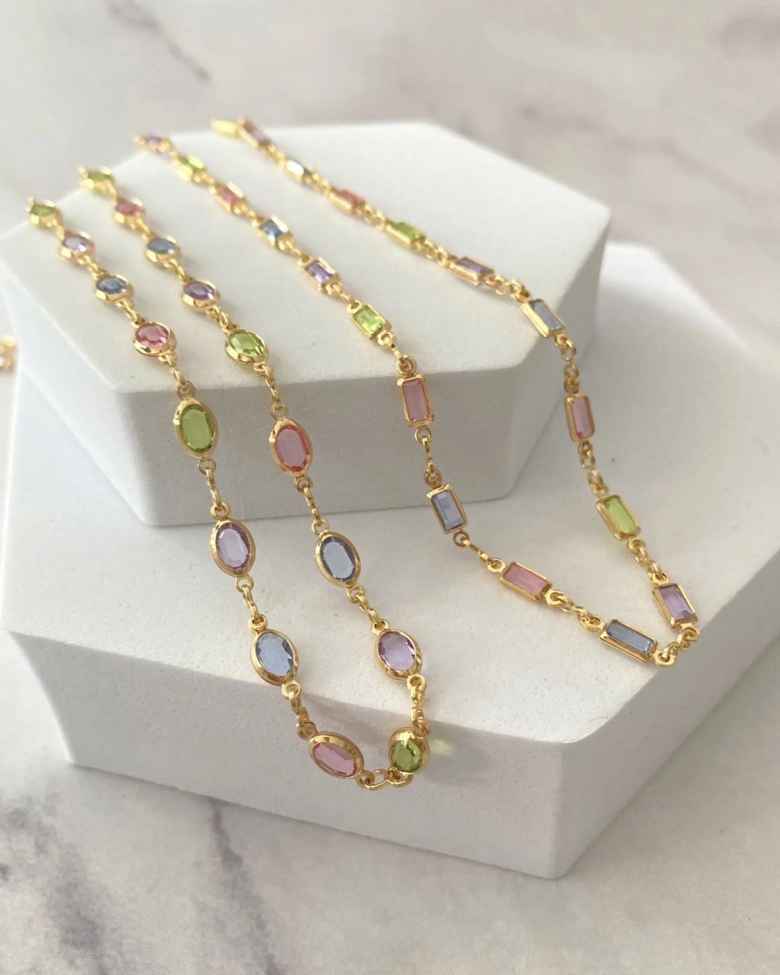 Margaret colourful Gold Necklace