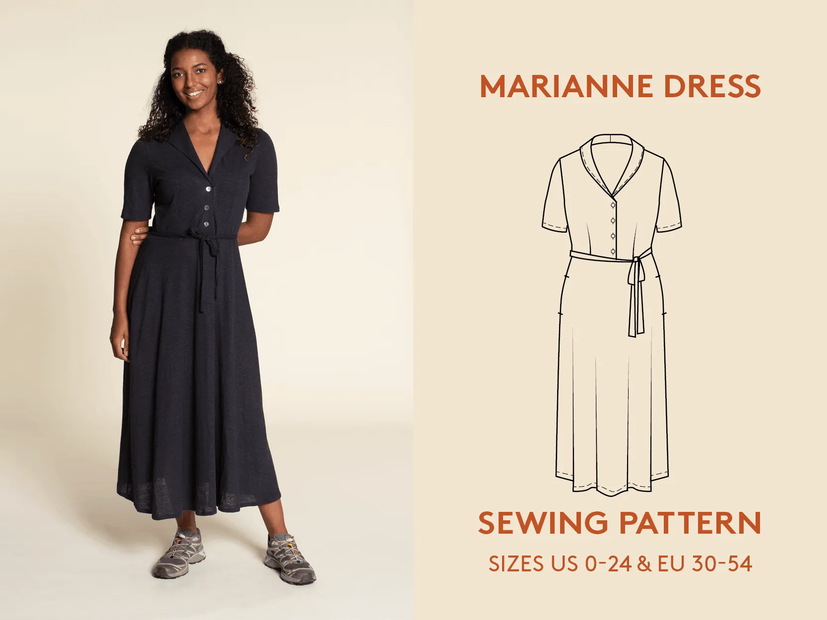 Marianne Dress-Printed Pattern