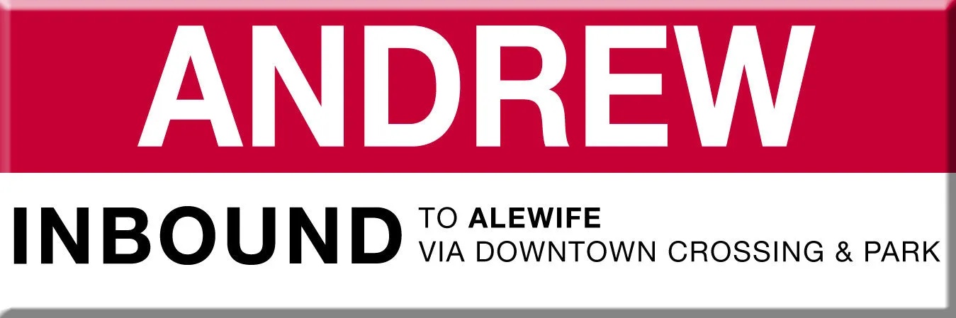MBTA Red Line Andrew Station Magnet