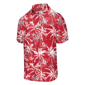 Men's Houston Rockets FoCo Floral Button Up Polo Shirt