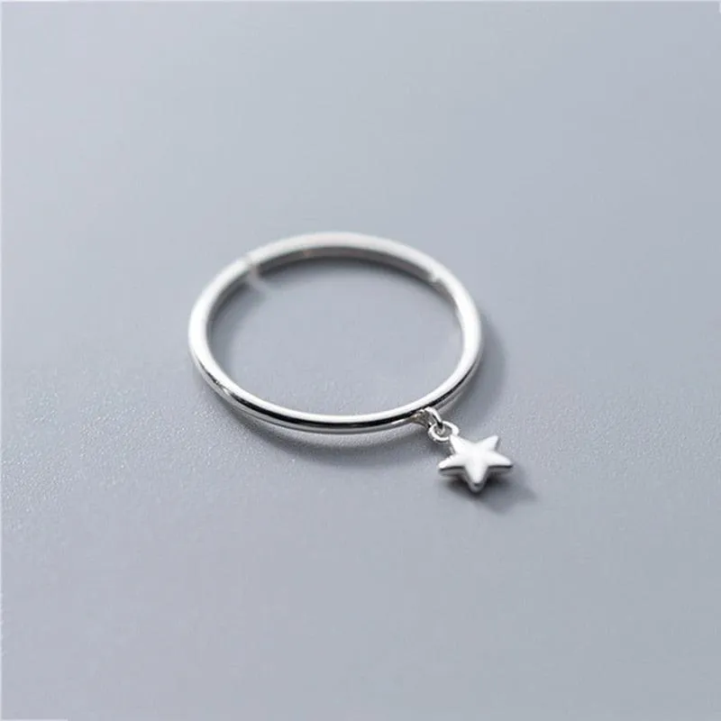 Minimal Star Charm Ring