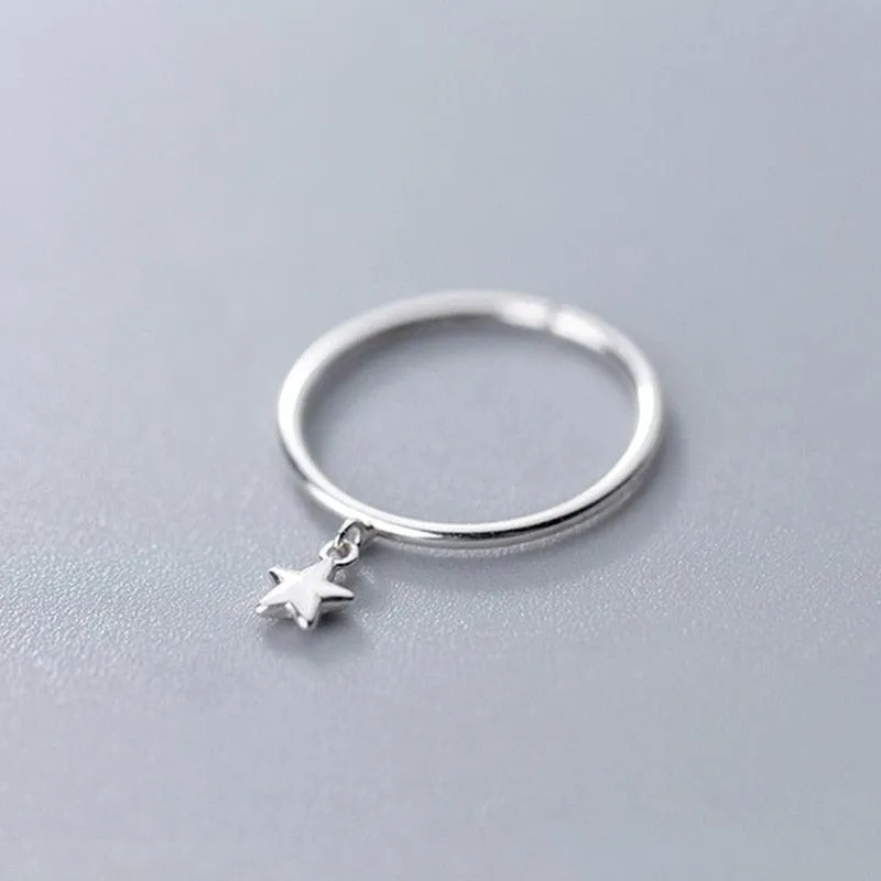 Minimal Star Charm Ring