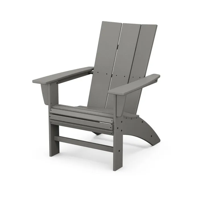 Modern Curveback Adirondack Chair - Black