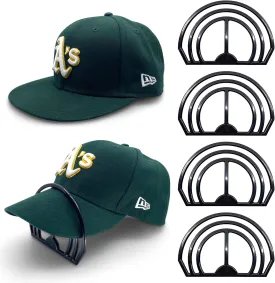 Modern JP Hat Brim Bender (4-Pack) - Perfect Curving Band, Steaming Optional - Convenient Hat Shaper with Dual Bill Bender Slots - USA Patented, Black