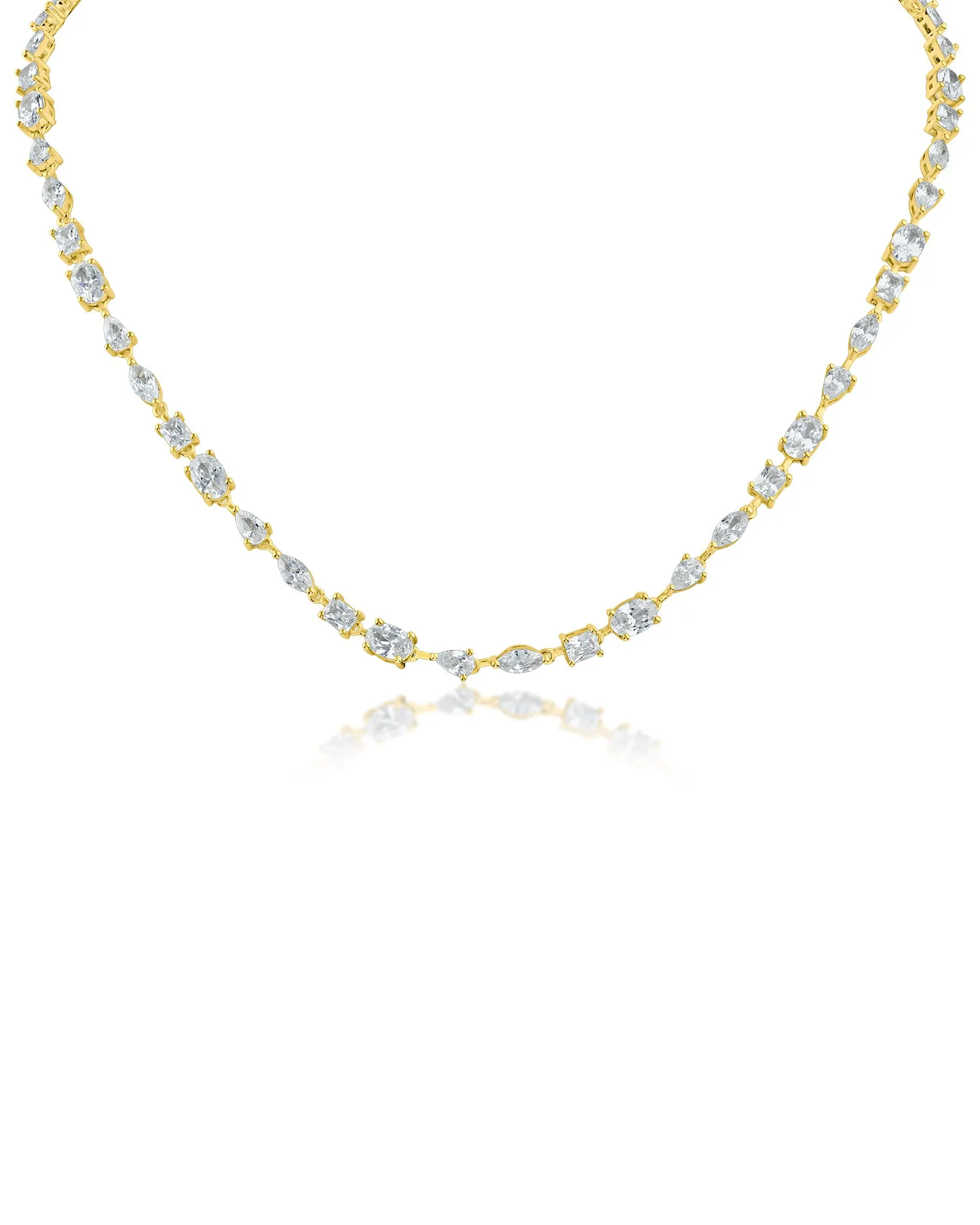 Multi Shape CZ Necklace