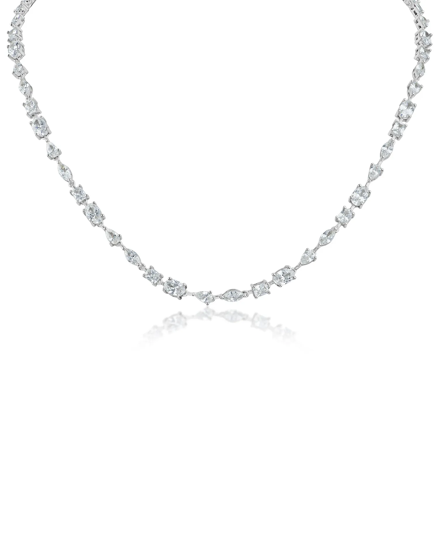Multi Shape CZ Necklace