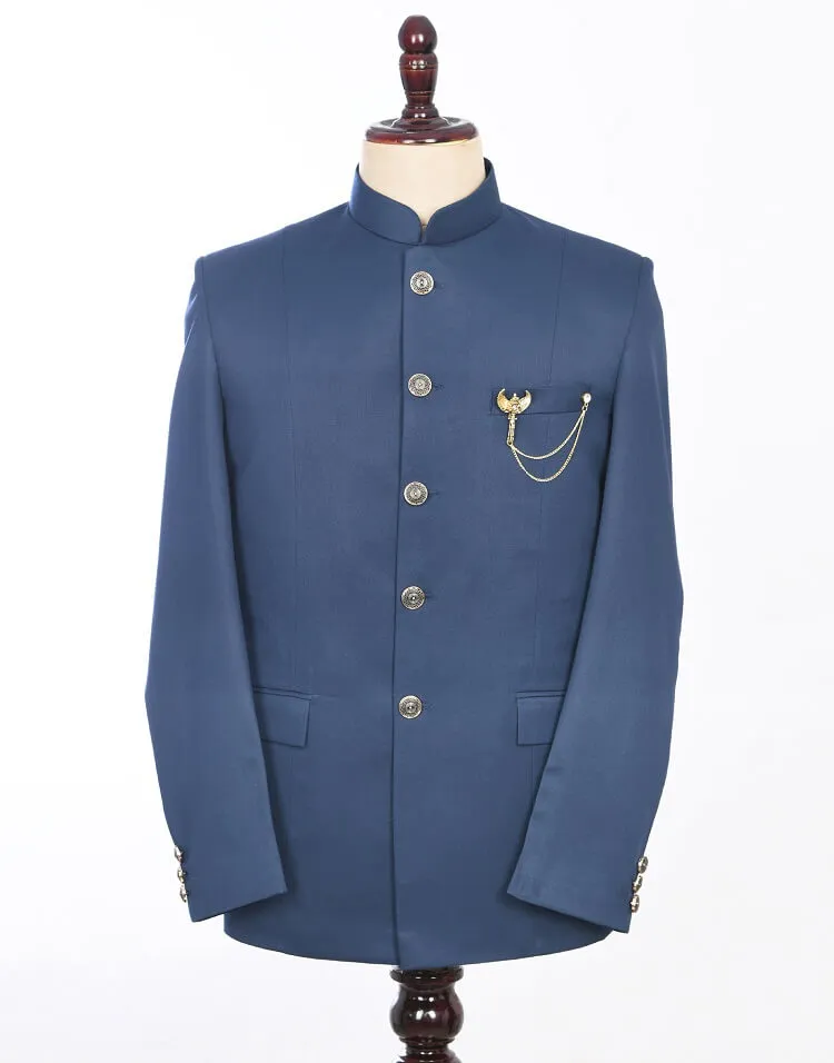 Navy Blue Traditional Jodhpuri Suit