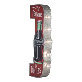 Officially Licensed Vintage Coca Cola in Bottles LED Marquee Wall Sign