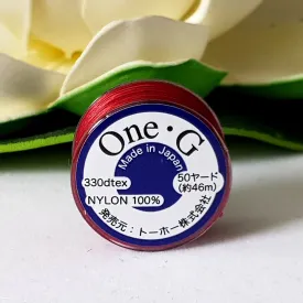 One-G Red Beading Thread (50 Yards) Toho | PT-50-17 | Jewellery Making Supply
