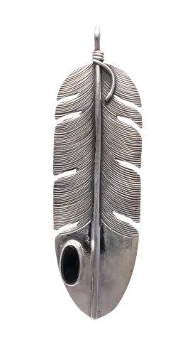 Onyx Feather Pendant | Lena Platero
