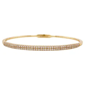 Pavé Diamond Flexible Bangle Bracelet