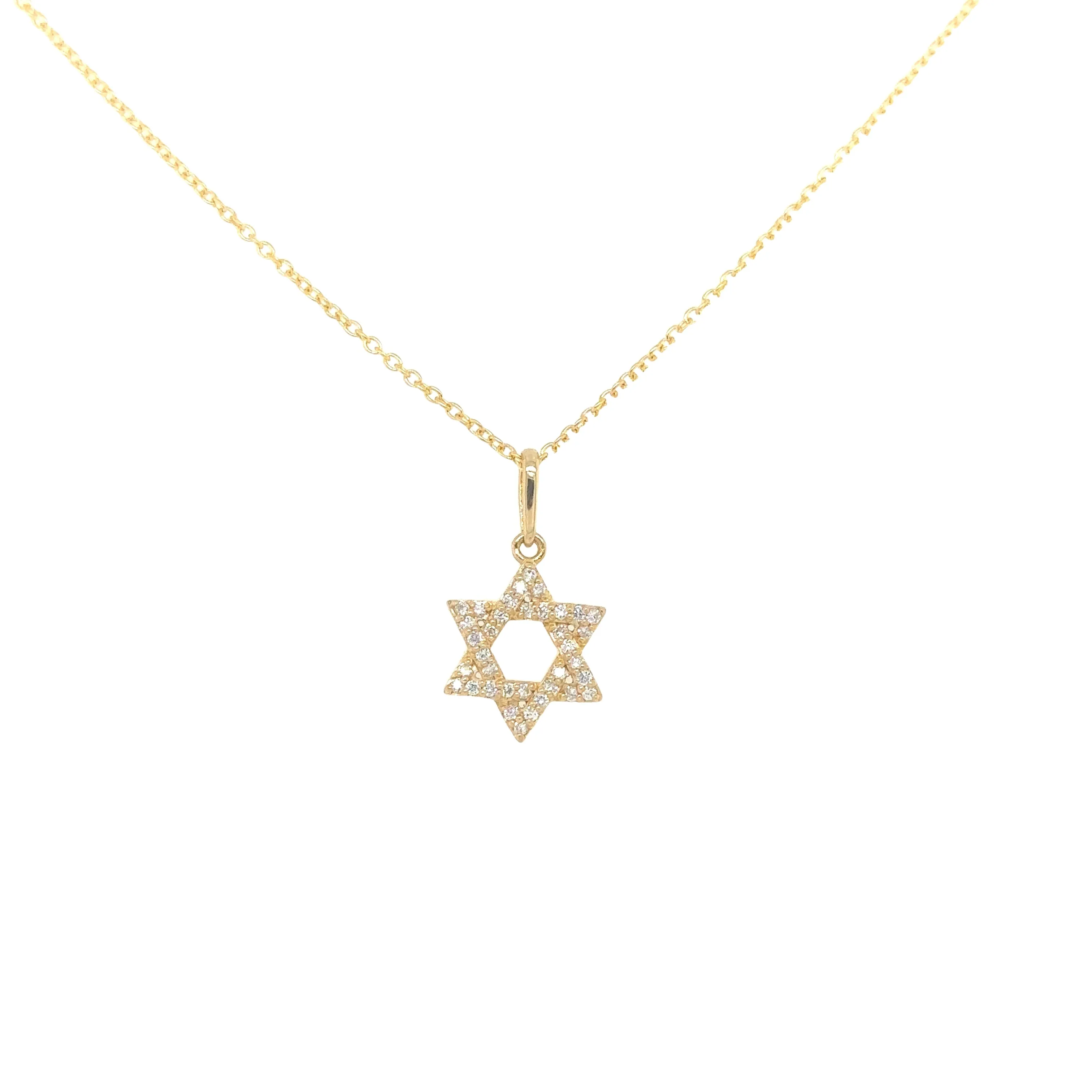 Pavé Diamond Star of David Pendant