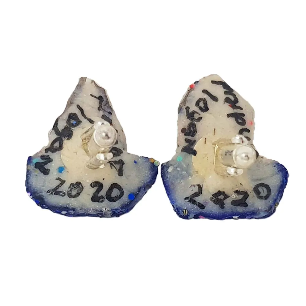 PEARL and BLUE SAILBOAT CUFFLINKS