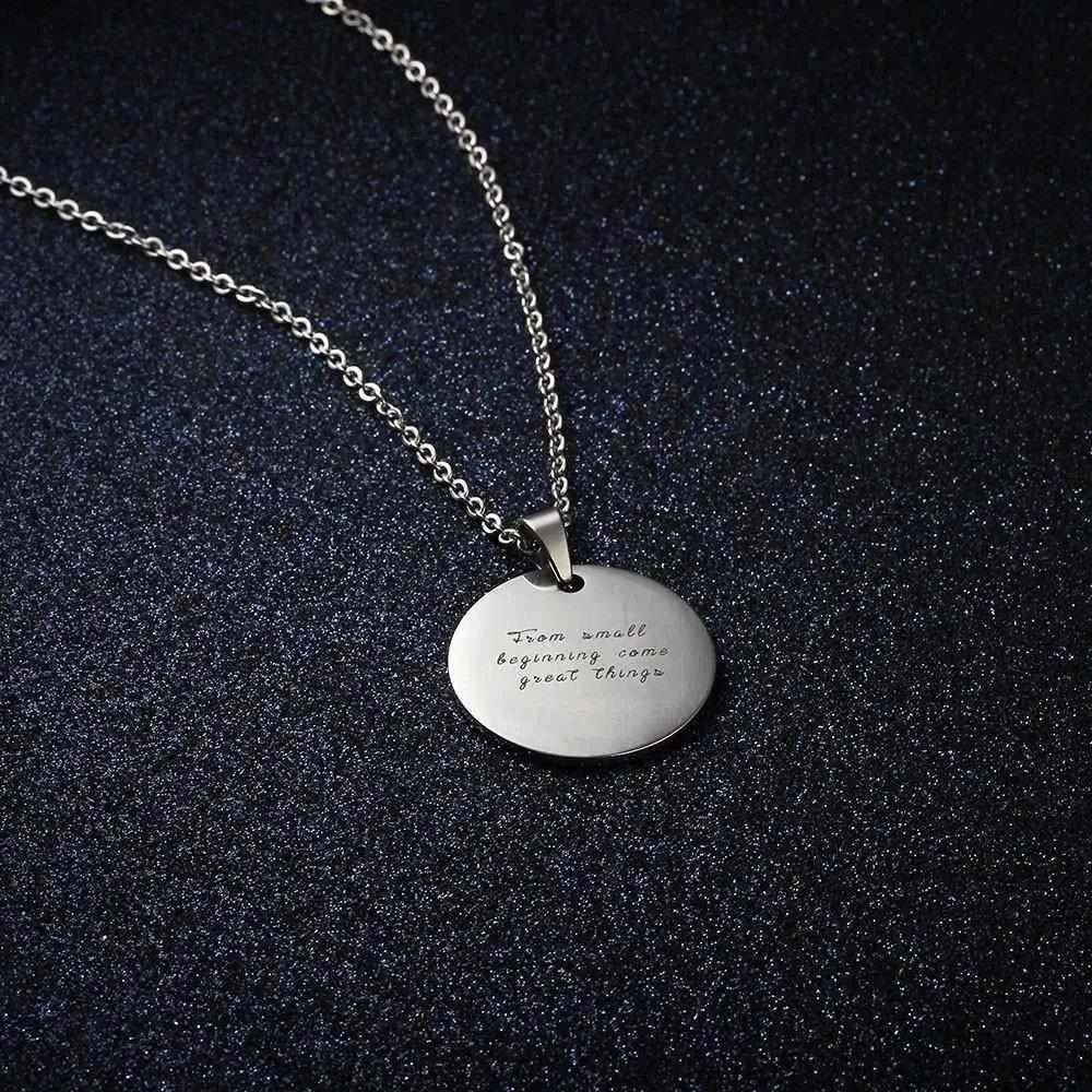 Personalize Your Photo & Message Engraved Necklace