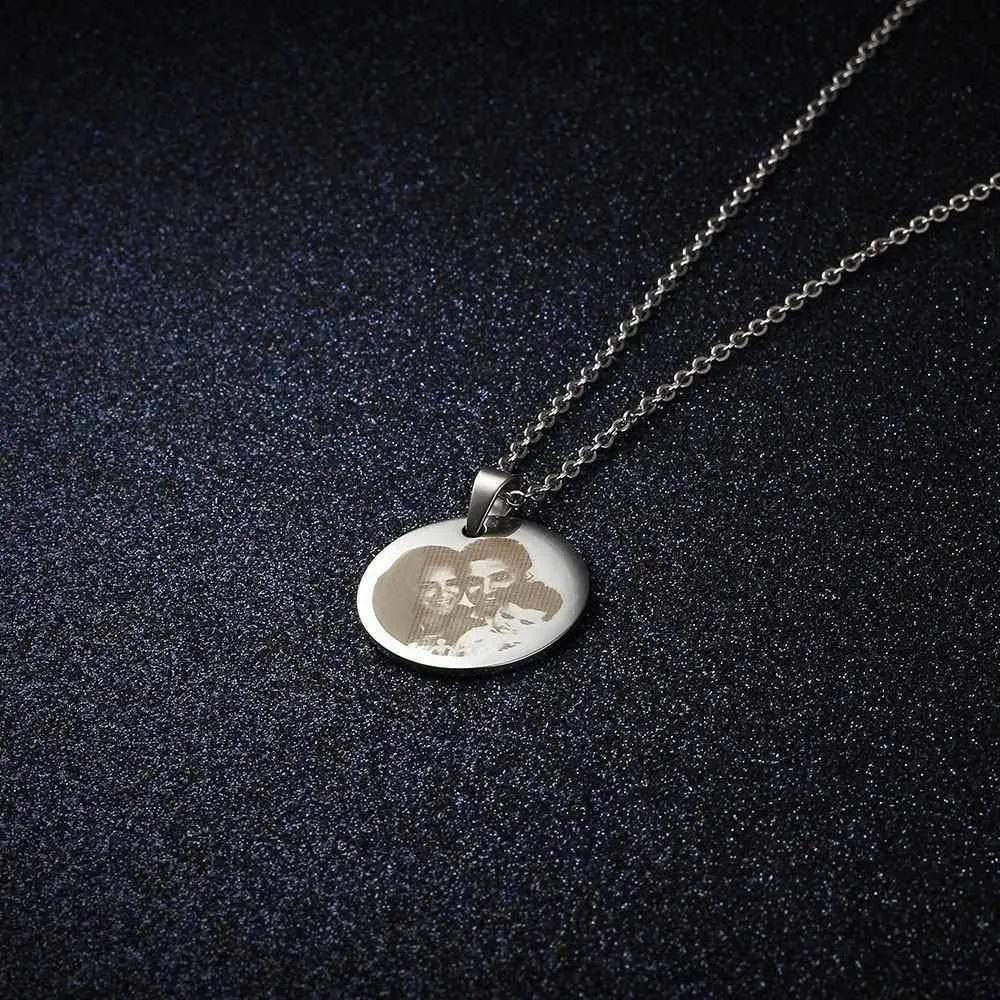 Personalize Your Photo & Message Engraved Necklace